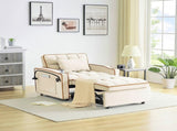 Single-seater sofa bed, equipped with USB ports and a phone holder - Beige V1316-W2564P462078