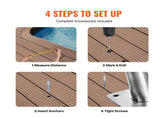 Pool Handrail 54 x 36 inch Stainless Steel with Base Plate for Spas V952-BXGYCFSDDB54RAPOLV0