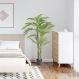 VEVOR Artificial Gold Cane Palm Tree, 2m Tall Faux Plant, PE Material & Anti-Tip Tilt Protection V952-RZRDZW65FT1JI8DP4V0