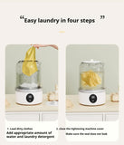 Blue Portable Mini Washing Machine - Rechargeable USB-C Electric Washer for Travel, Delicates & V888-ELOSUNG27601