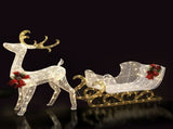 Jingle Jollys Christmas Lights Reindeer Sleigh215 LED Decorations XMAS-MOT-DEER-SLED-WM