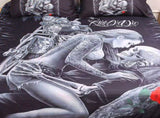 Nero Biker Skull Rose Quilt / Doona / Duvet Cover set V745-AQ041800Q3