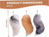 3 Pcs Therian Tail, 15.8 Inch Long Therian Fox Tail with Clasp, Halloween Soft Fluffy Fox Tail V1259-DP01-A-4022