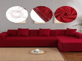 Polyester 32 Seat Corner Sofa Cover L Shape Slipcover Home Furniture Protector V1294-YM0901-JY19347-04