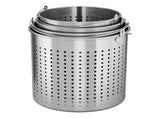 SOGA 2X 98L 18/10 Stainless Steel Perforated Stockpot Basket Pasta Strainer with Handle PASTAINSERT3906X2