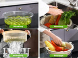 Kitchen Bowl Set 2 in 1 Fruit Vegetable Washing Foods, Large Plastic Double Layered V1192-AZ-W-16940