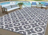 Outdoor Reversible Patio Mat Geometric Pattern V1142-LP601099523408923