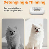 Vacuum Dog Cat Brush Tool, 4-in-1 Self-Cleaning Slicker Brush and Undercoat Rake, V1232-XC-GMS-001