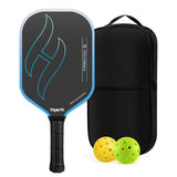 T700 Carbon Fibre Textured Pickleball Set - Black & Blue Lightweight Pro Paddle with 2 Balls and V888-ELOSUNG55464-4