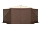 Instahut Gazebo Pop Up Tent 3.6x3.6m Outdoor Marquee Camping Screen w/Curtain Net GAZB-POP-MC-180HX-BG