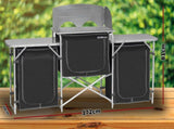 Deluxe Aluminium Foldable Camping Kitchen Picnic Cupboard Bench Table Windshield V610-CAMKIT-MT-2