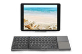 Foldable Bluetooth Keyboard with Touchpad Full-Size Travel Keyboards for Windows iOS Android-USB-B V1263-JX-7605