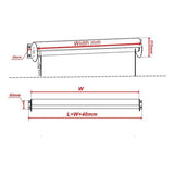 Outdoor Roller Blind Sun Screen Awning With Aluminium Hood V410-ROLL-CREAM1800