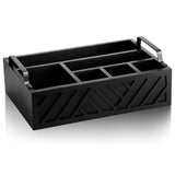 Coffee Station Organizer with 6 Compartments Solid Wood, Sturdy Metal Handles, Ideal for Kitchen, V1369-AZ3-W-12003
