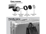 Wanderlite 28 Inch with TSA Lock StainlessSteelWrappedCorners Hard Shell Travel Suitcase LUG-ALU-28-SILVER