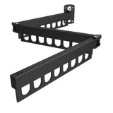 CARLA HOME 3-Fold Wall Mounted Clothes Drying Rack, Laundry Space Saver, Black V178-36545