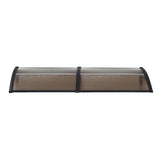 Instahut Window Door Awning 0.8mx2m Brown AWN-08X2-BR
