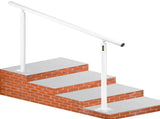 Outdoor Stair Railing Kit, 5 FT Handrails 0-5 Steps, Adjustable Angle White Aluminum Stair Hand Rail V952-SNLZSLZYGL5FTPDUBV0