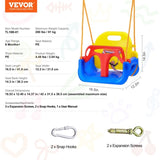 VEVOR 3-in-1 Toddler Swing Seat Baby Swing Seat with Adjustable Ropes Snap Hooks V952-3H1YYEQQZYSHC367VV0