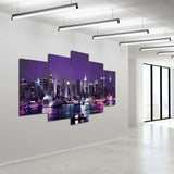 5-Piece Canvas Wall Art Set, Simple Fashion Decorative Paintings, New York Picture Wall Decor for V1366-AZ2-W-23968