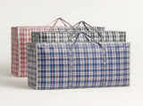 12x Large Stripe Bag Packing Storage Strip Zip Shopping Travel Check House Moving 78cm x 90cm x 25cm V563-H0-206-12PCS