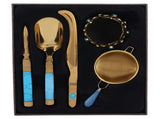 Tea Ceremony Set 304 Stainless Steel Tea Spoon Needle Clip Filter Kit Kung Fu Tea Accessory Gold V1294-YM0718-3118210009911