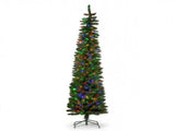 Christabelle 2.3m 7.5ft Pencil Pine Christmas Tree Pre Lit Multi Function LED Slim Artificial I 112_WFLPP75