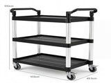 Monvelo Tool Trolley Cart Rolling Utility Storage Organiser Garage Workshop HW0309-BK-3-AU