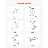 Balcony Hanging Table, 12 x 48 in Folding Balcony Railing Table, Outdoor Balcony Bar Table for V952-FXGZMZ12INCH0ANITV0