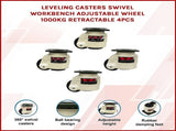 Leveling Casters Swivel Workbench Adjustable Wheel 1000KG Retractable 4PCS V63-837261