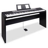 Karrera 88 Keys Electronic Keyboard Piano with Stand Black EKB-CHJ-88-BK