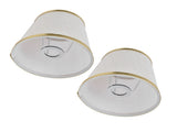 2PCS Fabric Lampshade European Style Lamp Shade for E14 Screw Chandelier Wall Lamp Beige White Gold V1294-YM0710-3119210206411