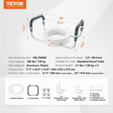 Raised Toilet Seat,88.9 mm Height Raised, 136 kg Weight Capacity, for Standard Round Toilet, V952-AZSJGMTZDDFSTV95SV0