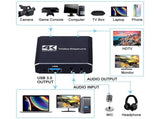 4K HDMI-compatible USB2.0 Video Capture Card Game Live Streaming Recording Box Adapter - Black V1263-JX-244