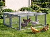 i.Pet Chicken Coop Large Portable Wooden Rabbit Run Cage Hutch Outdoor Folding Hen House 110cm PET-GT-RRPC-2