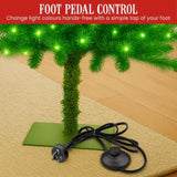 Christabelle 7.5ft Christmas Gremlin Tree Curved Top Red Bauble Green White LED Lights 112_HZG75