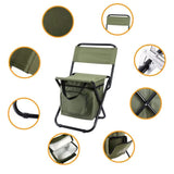 Blue Portable 3-in-1 Folding Camping Chair with Storage Bag, Backrest, and Insulated Cooler for V888-ELOSUNG13305