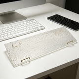 Clear Acrylic Computer Keyboard Stand for Desk with Elevated Airflow Ventilation and Modern Style V1366-AZ2-W-20234