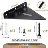 4 Pack Triangle Shelf, 5.5 Inch Iron Floating Shelf, Wall Mounted Metal Shelf V1237-ZY-528-257
