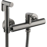 Bathroom Concealed Bidet Shower Set, Hot and Cold Hand Spray, Hot Water Toilet, Black V1237-ZY-715-028