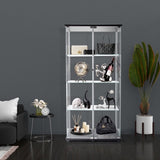 164cm Glass Display Cabinet 2 Doors DBOX1002-4-D-BK