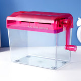 Red Manual Paper Shredder with Plastic and Metal Build for Home Office Document Security and V1366-AZ2-W-17379