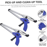 2 Pcs Ramasse Dechets Pliable in Aluminum Tool of Prehension Ergonomique for Garden and Cleaning V1237-MS-626-270