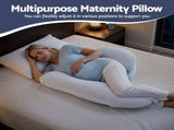 Giselle Bedding Cooling Pregnancy Pillow Adjustable Maternity Pillow for Sleeping, Body Pillows for PILLOW-MAT-COOL-AD-BL