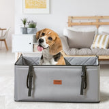 VEVOR Dog Booster Car Seat Pet Car Seat for S M L Dogs up to 18.1 kg Gray V952-CWZGQCZYHSKJX1D6KV0