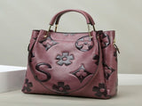 Purple Elegant Embossed PU Leather Tote Bag for Women - Large Capacity Handbag with Inner Pouch V888-ELOSUNG13990