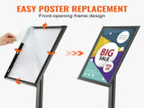 Pedestal Sign Holder Adjustable Poster Stand 11 x 17 Inch Metal Base V952-BZJJSDZJCZCGJFCLWV0