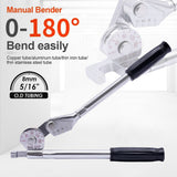 Manual Tube Bender Tool with Dual Long Handles and Angle Scale for Copper Aluminum Thin Steel and V1341-ZY-TX5BNKQ7-C