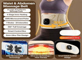 EMS Microcurrent Pulse Waist Massage Belt with Graphene Heating & Lumbar Support, Foldable & V1341-ZY-VP6ESSZV-B