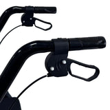 Orthonica Foldable Mobility Steel Rollator Walker 136kg Max Capacity Aid Seat FRW-MAS-029-BK
